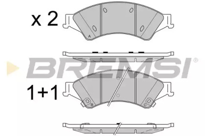 Комплект тормозных колодок BREMSI BP3527