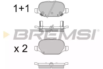 Комплект тормозных колодок BREMSI BP3550