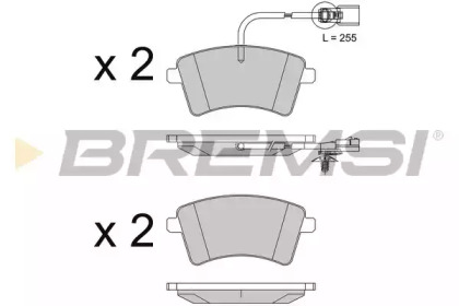 Комплект тормозных колодок BREMSI BP3562