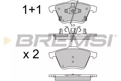 Комплект тормозных колодок BREMSI BP3569