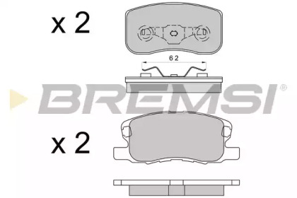 Комплект тормозных колодок BREMSI BP3578