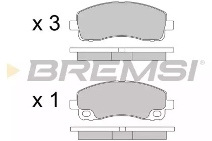 Комплект тормозных колодок BREMSI BP3582