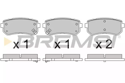 Комплект тормозных колодок BREMSI BP3614