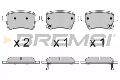 Комплект тормозных колодок BREMSI BP3627