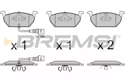 Комплект тормозных колодок BREMSI BP3631