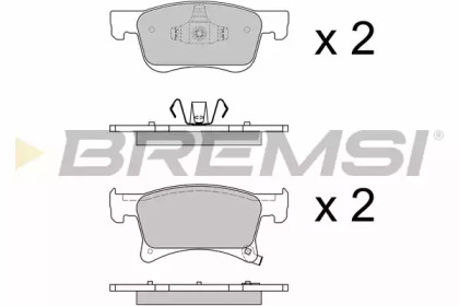 Комплект тормозных колодок BREMSI BP3644