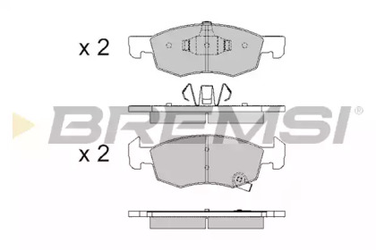 Комплект тормозных колодок BREMSI BP3646