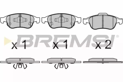 Комплект тормозных колодок BREMSI BP3671