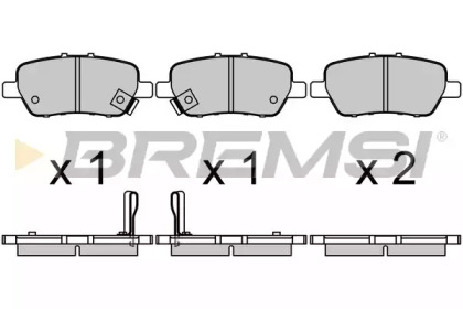 Комплект тормозных колодок BREMSI BP3682