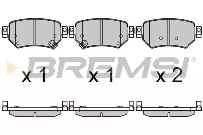 Комплект тормозных колодок BREMSI BP3707