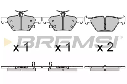 Комплект тормозных колодок BREMSI BP3729