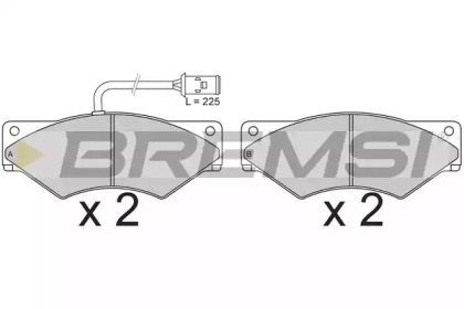 Комплект тормозных колодок BREMSI BP7253