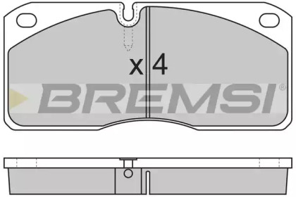 Комплект тормозных колодок BREMSI BP7258