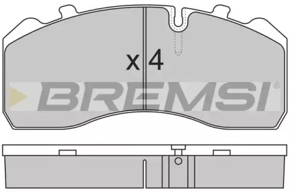 Комплект тормозных колодок BREMSI BP7284