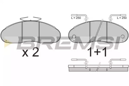 Комплект тормозных колодок BREMSI BP7307