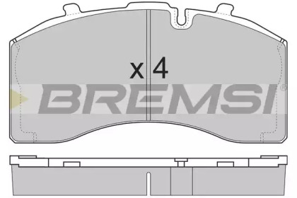 Комплект тормозных колодок BREMSI BP7330