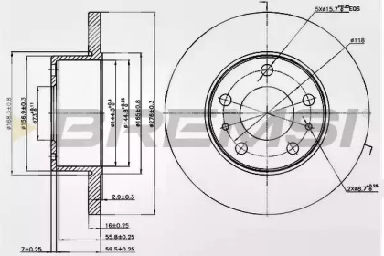 Тормозной диск BREMSI DB0195S