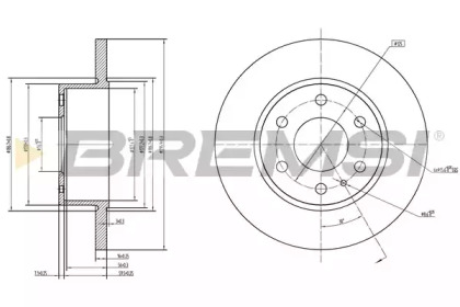 Тормозной диск BREMSI DB0315S