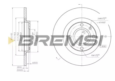 Тормозной диск BREMSI DBA051S