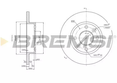 Тормозной диск BREMSI DBA055S