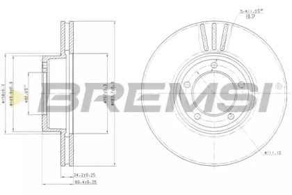 Тормозной диск BREMSI DBA164V