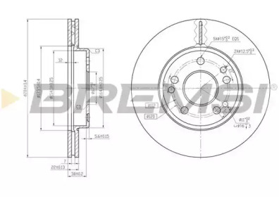 Тормозной диск BREMSI DBA181V