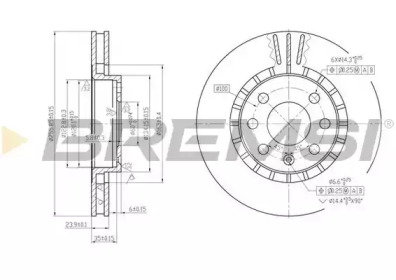 Тормозной диск BREMSI DBA206V