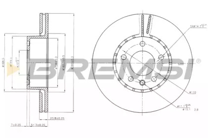 Тормозной диск BREMSI DBA217V