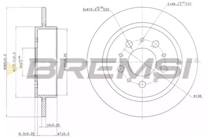 Тормозной диск BREMSI DBA241S