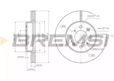 Тормозной диск BREMSI DBA261V