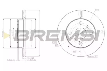 Тормозной диск BREMSI DBA350V