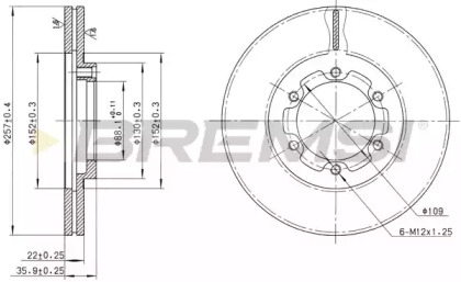 Тормозной диск BREMSI DBA385V