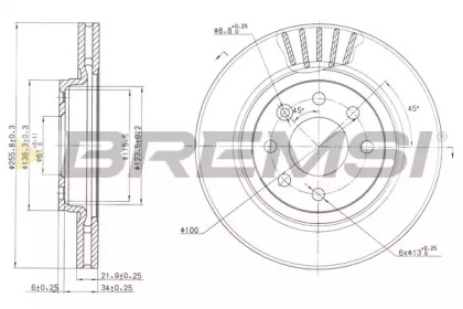 Тормозной диск BREMSI DBA510V