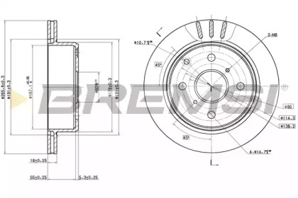 Тормозной диск BREMSI DBA611V