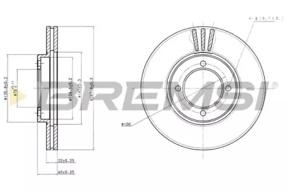 Тормозной диск BREMSI DBA775V