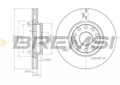 Тормозной диск BREMSI DBA802V