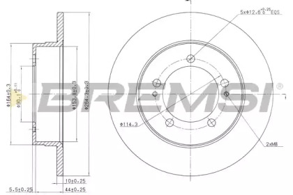 Тормозной диск BREMSI DBA825S