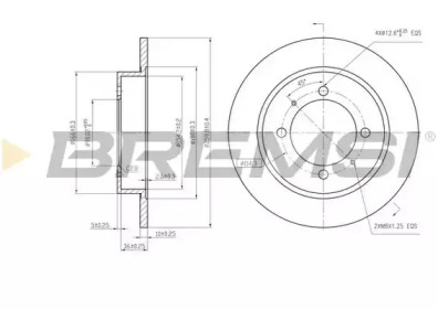 Тормозной диск BREMSI DBA886S