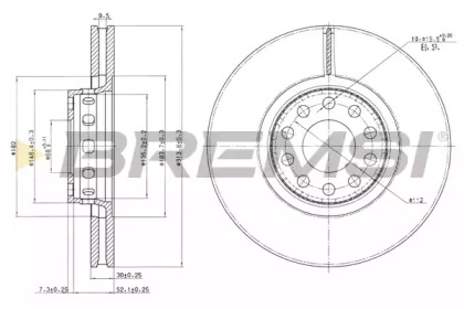 Тормозной диск BREMSI DBA954V