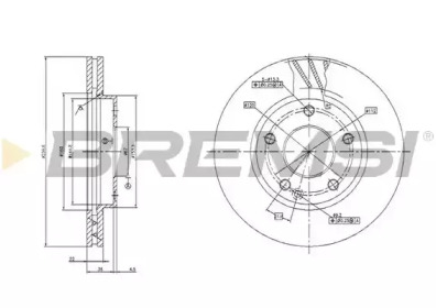 Тормозной диск BREMSI DBB035V