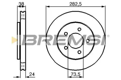 Тормозной диск BREMSI DBB059V