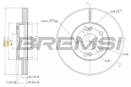 Тормозной диск BREMSI DBB167V