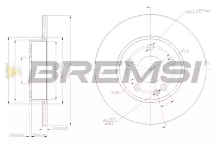 Тормозной диск BREMSI DBB219S