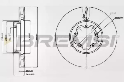Тормозной диск BREMSI DBB555V