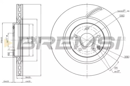 Тормозной диск BREMSI DBB585V