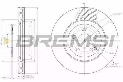 Тормозной диск BREMSI DBB595V