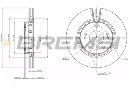 Тормозной диск BREMSI DBB642V
