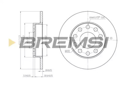 Тормозной диск BREMSI DBB709S