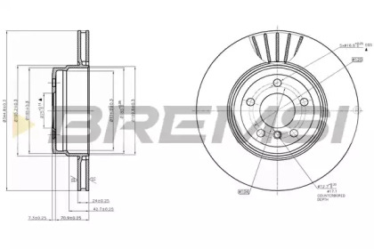 Тормозной диск BREMSI DBB716V