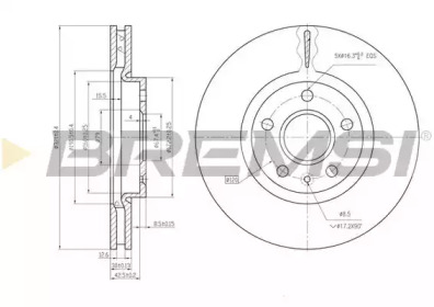 Тормозной диск BREMSI DBB722V